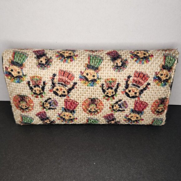 Woven Wallet Purse Pouch Bag Mexican Children Print - Picture 2 of 8